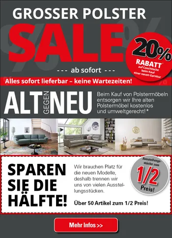 Großer Polster Sale